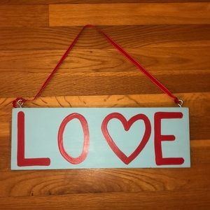 LOVE Hand Painted Wooden Sign